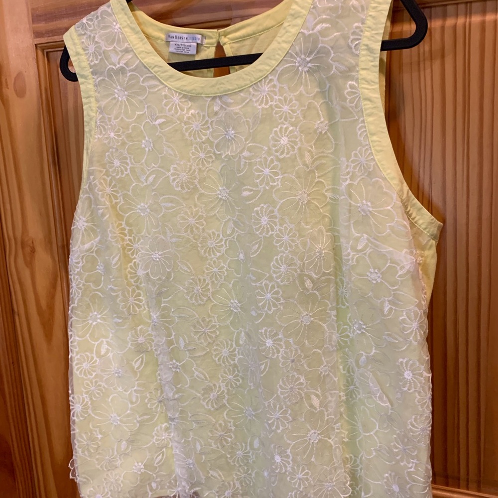 Van Heusen Soft Yellow Sleeveless Top